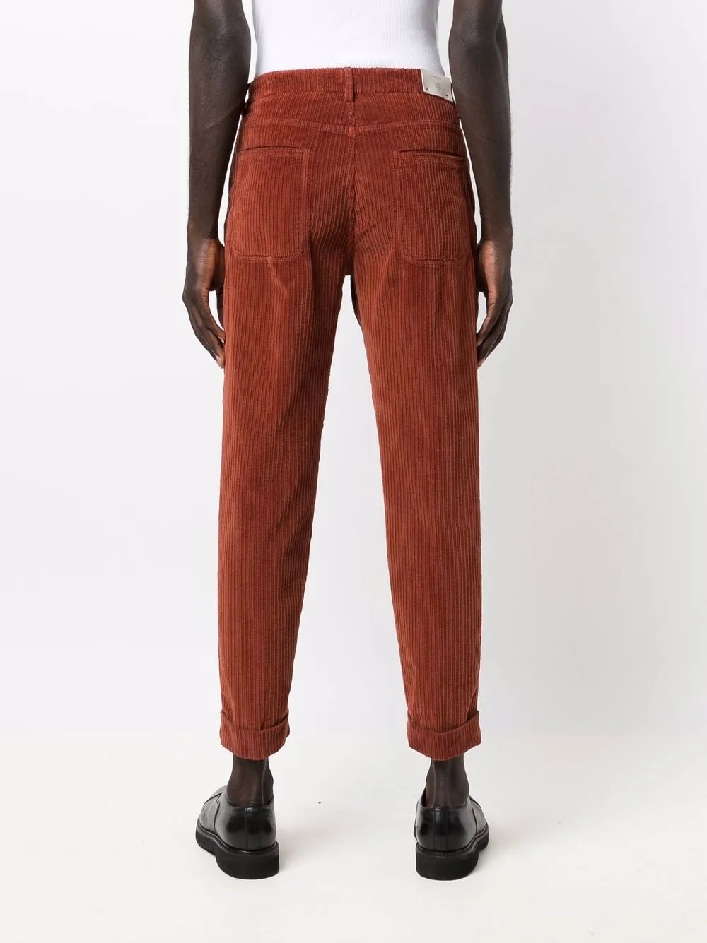 $495 ELEVENTY - Cotton Rust/Ochre Patch Pocket Corduroy Pants- 34W