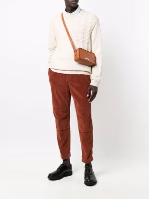 $495 ELEVENTY - Cotton Rust/Ochre Patch Pocket Corduroy Pants- 34W