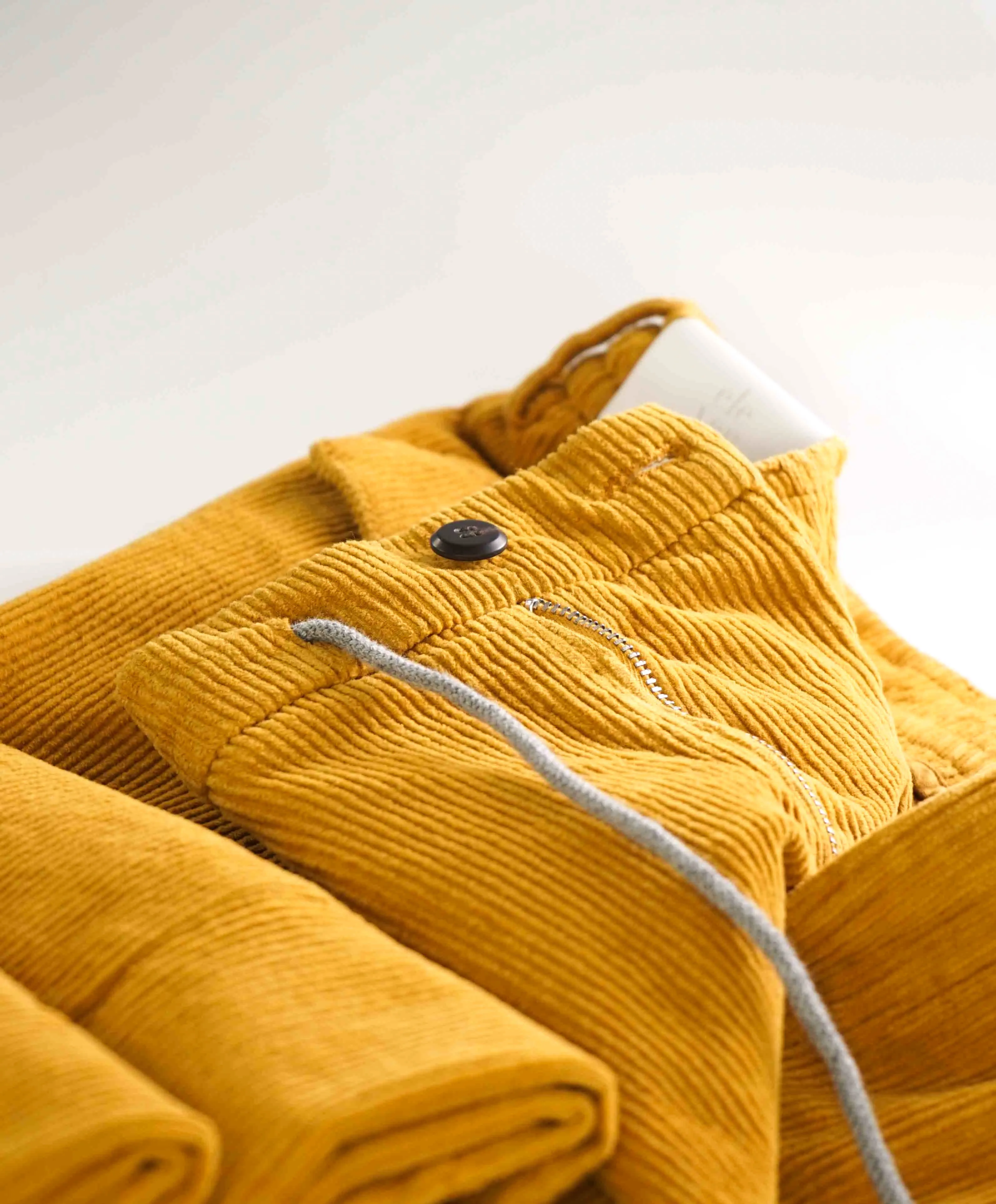 $595 ELEVENTY - JOGGER *COTTON CORDUROY* Yellow Cotton Pants- 32W