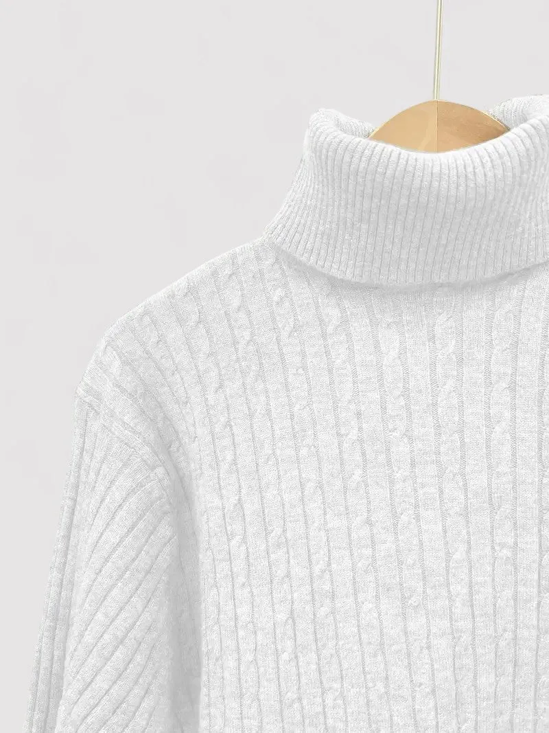 Ancien | Cable-Knit Men's Turtleneck Jumper for Autumn