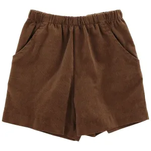 Bailey Boys Elastic Waist Short -Chocolate Brown Cord