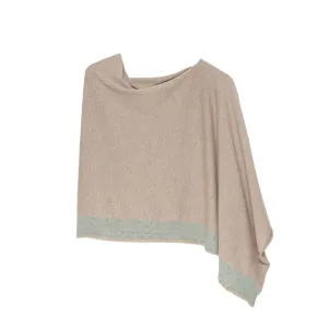 BEIGE CASHMERE PONCHO