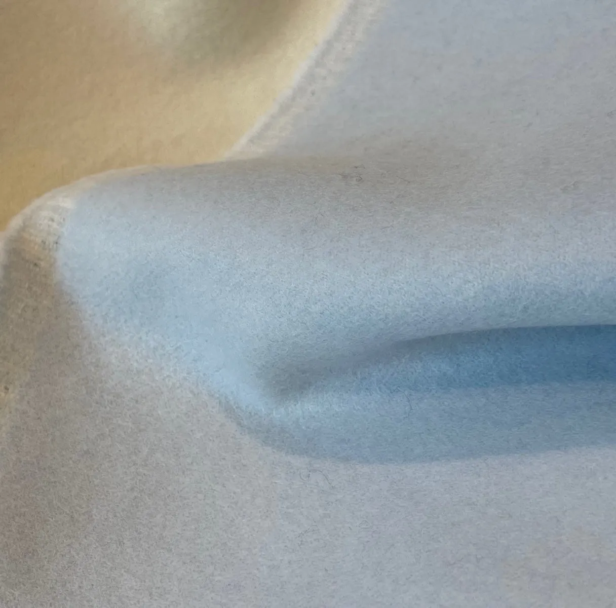 Biella Sky Blue & Winter White Reversible Double-Faced Cashmere Coating (Made in Italy)