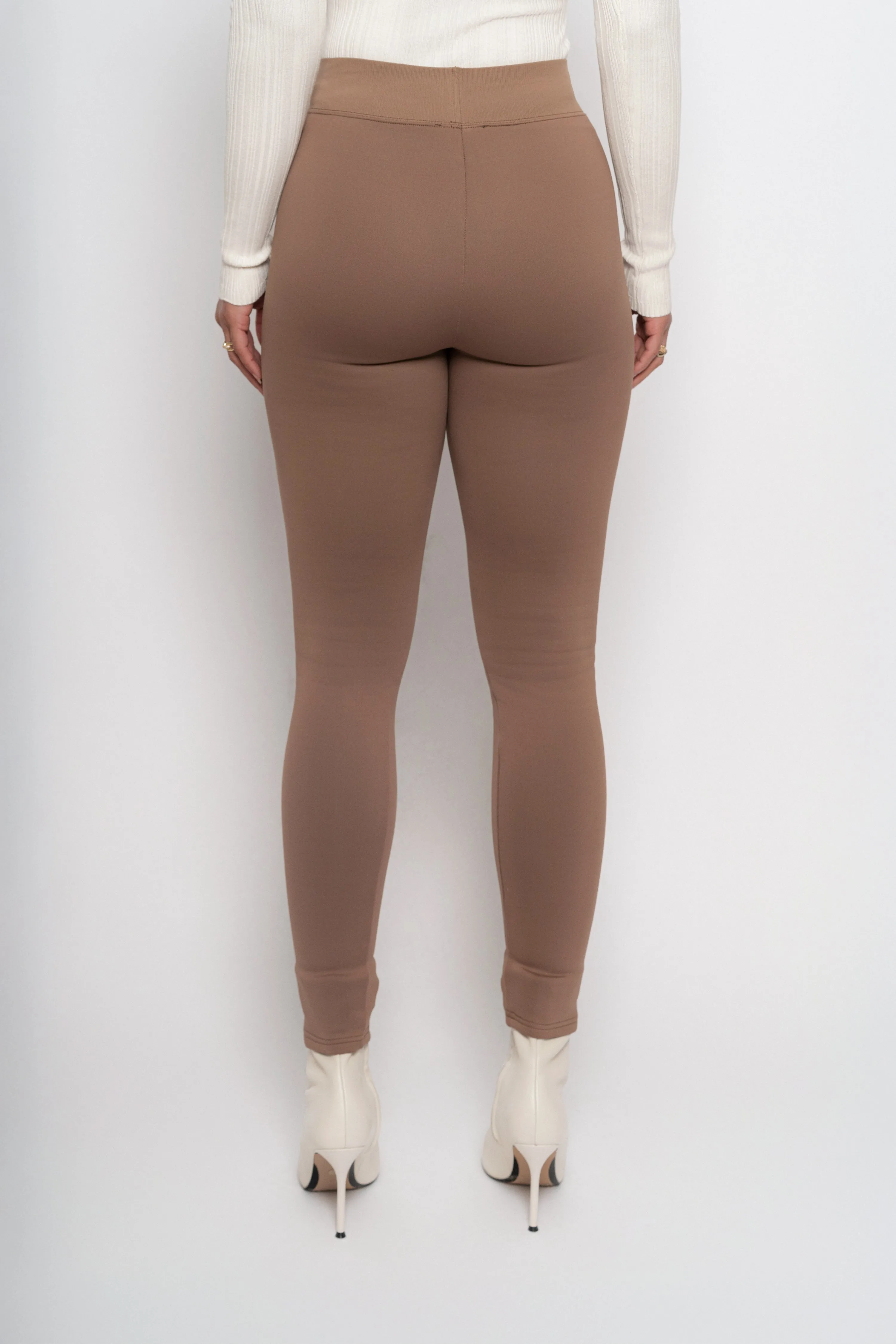 Brown Essential High-Waist Leggings