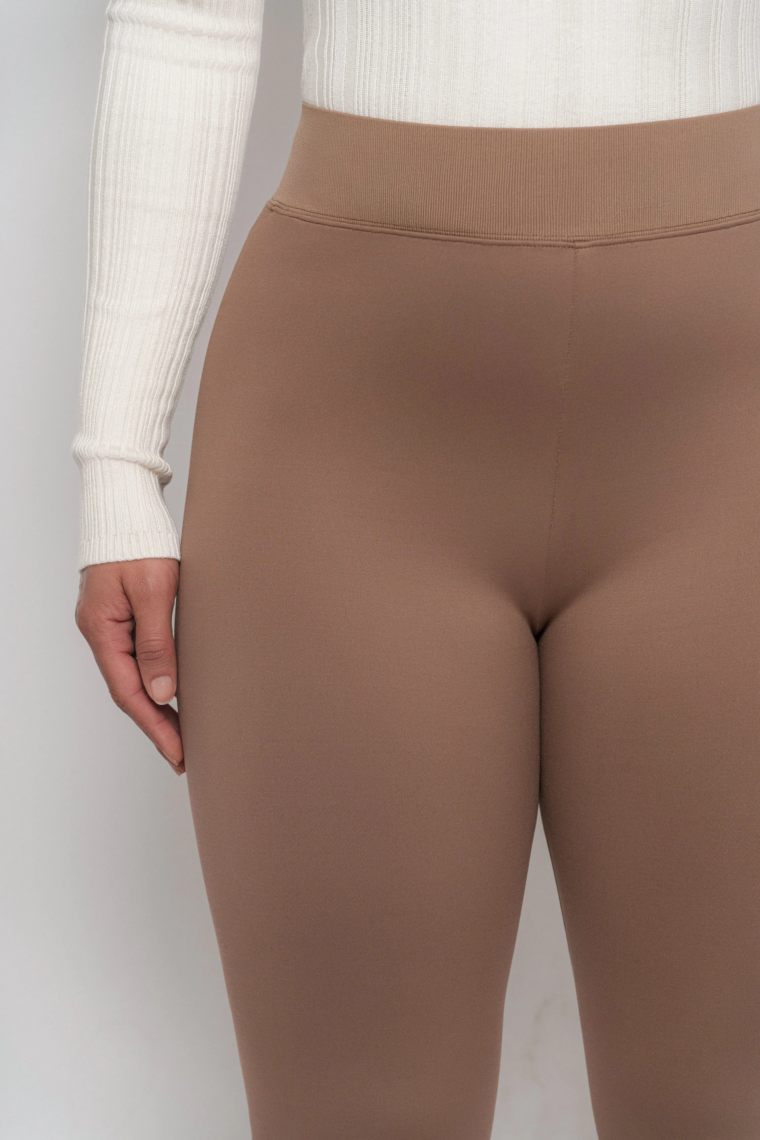 Brown Essential High-Waist Leggings