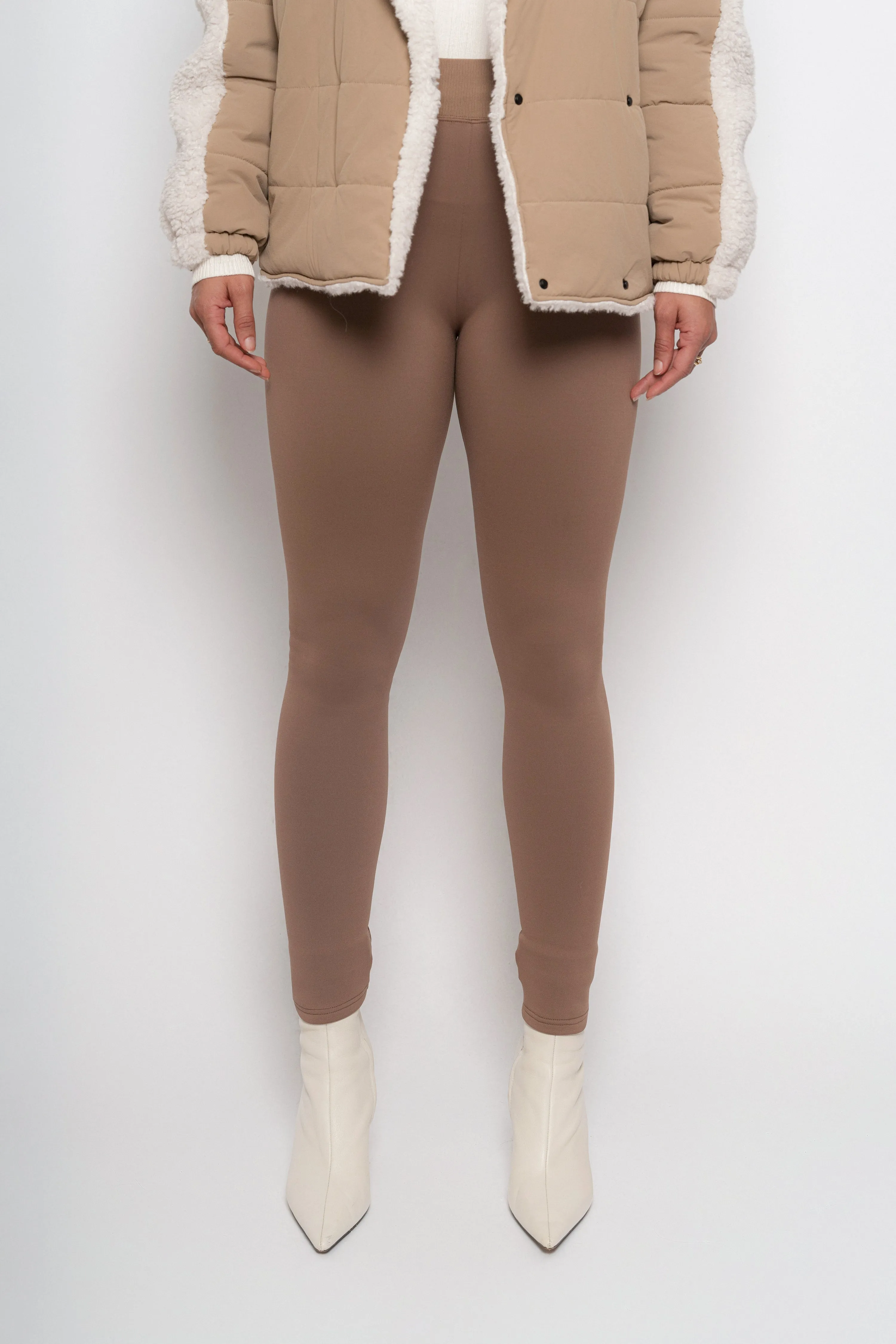 Brown Essential High-Waist Leggings