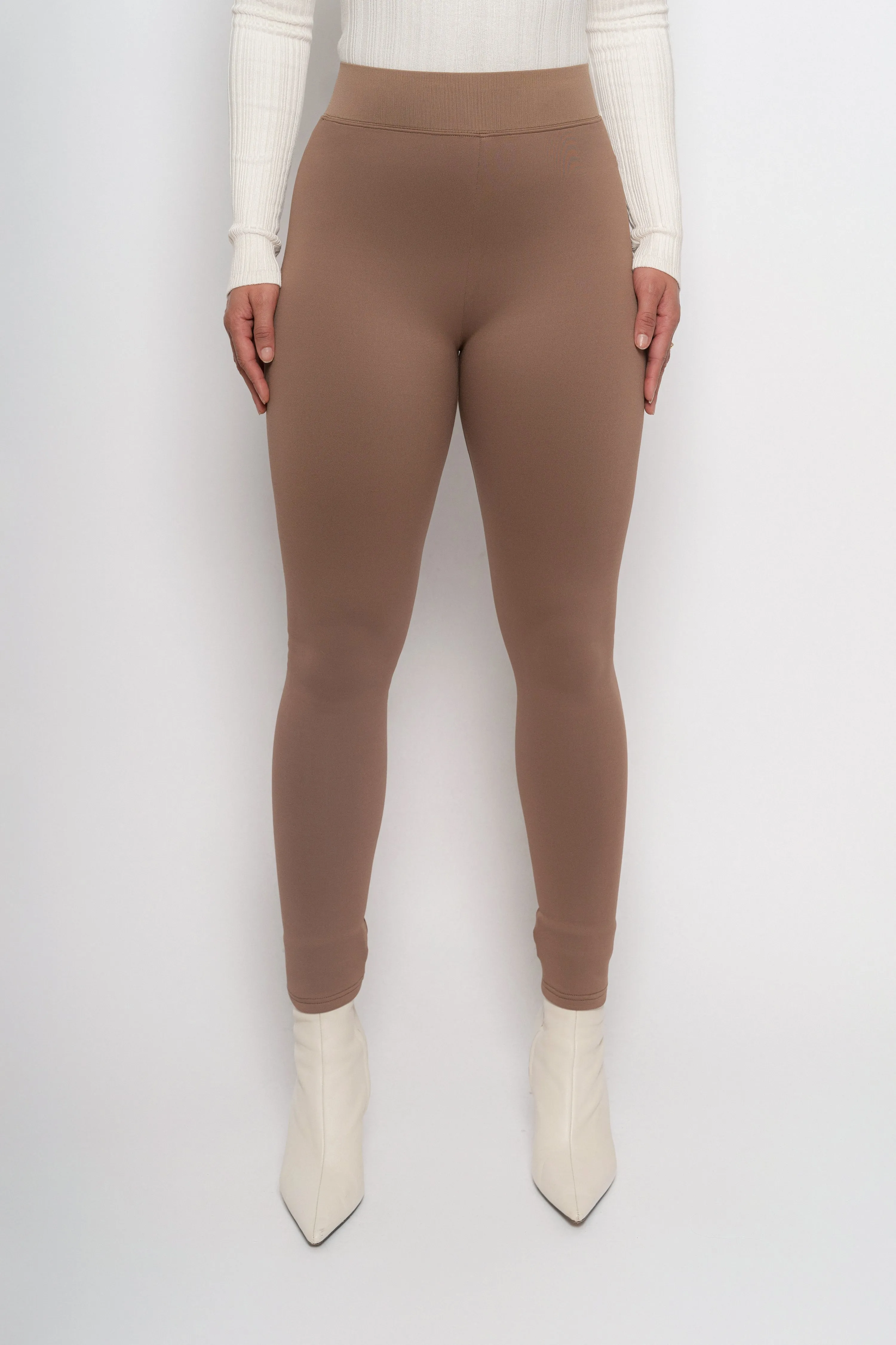 Brown Essential High-Waist Leggings