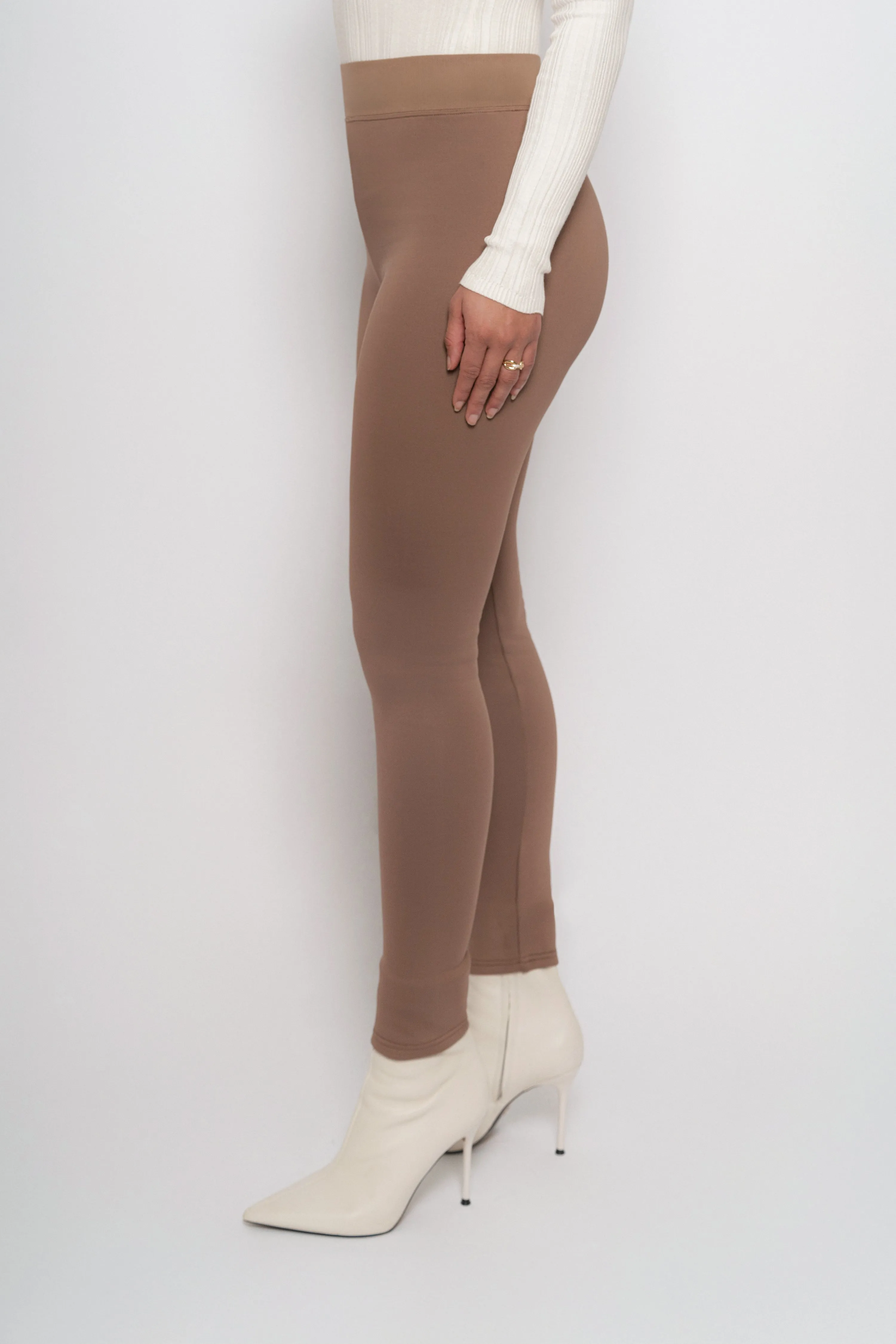 Brown Essential High-Waist Leggings