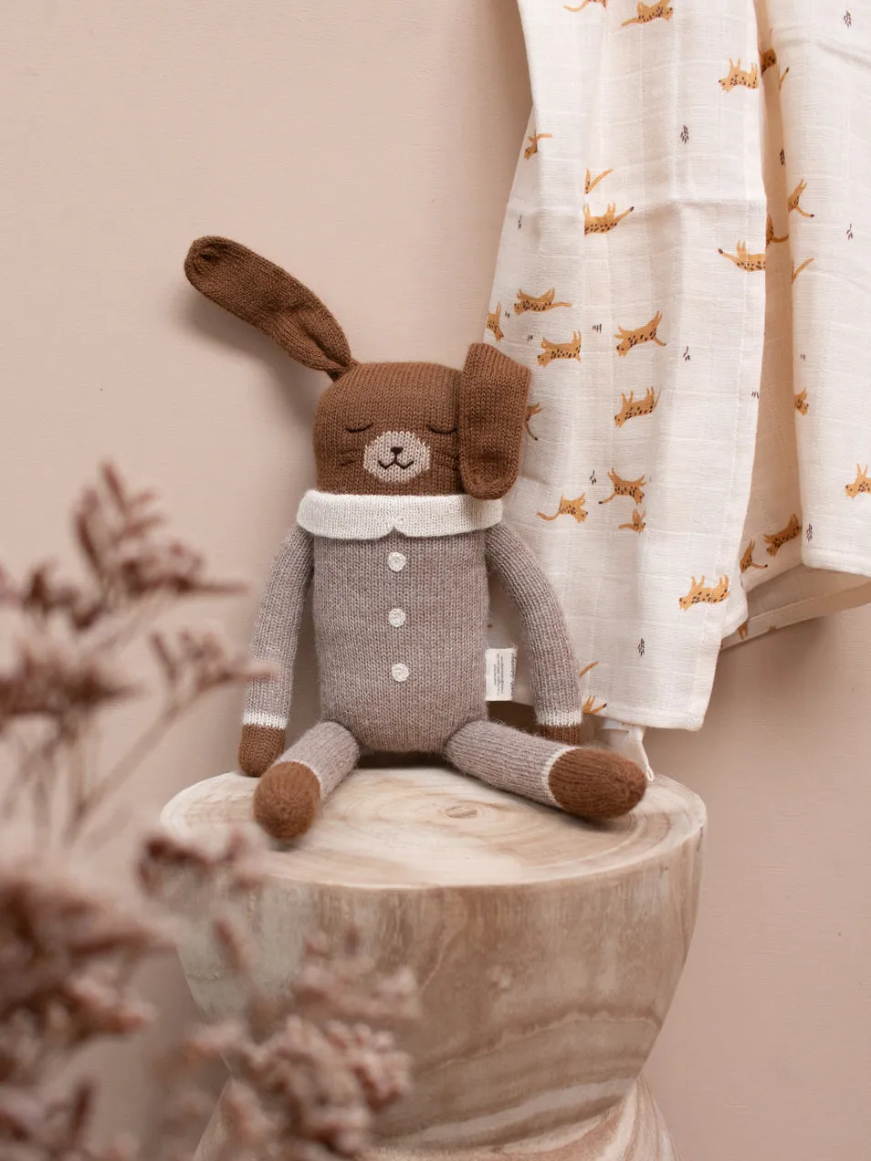 Bunny Soft Toy - Oat Jumpsuit