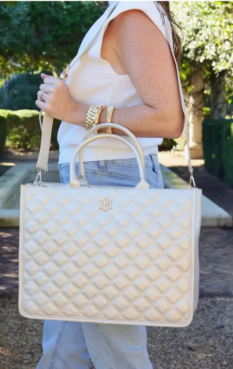 Caroline Hill Niall Tote Pearl Quilted DQ