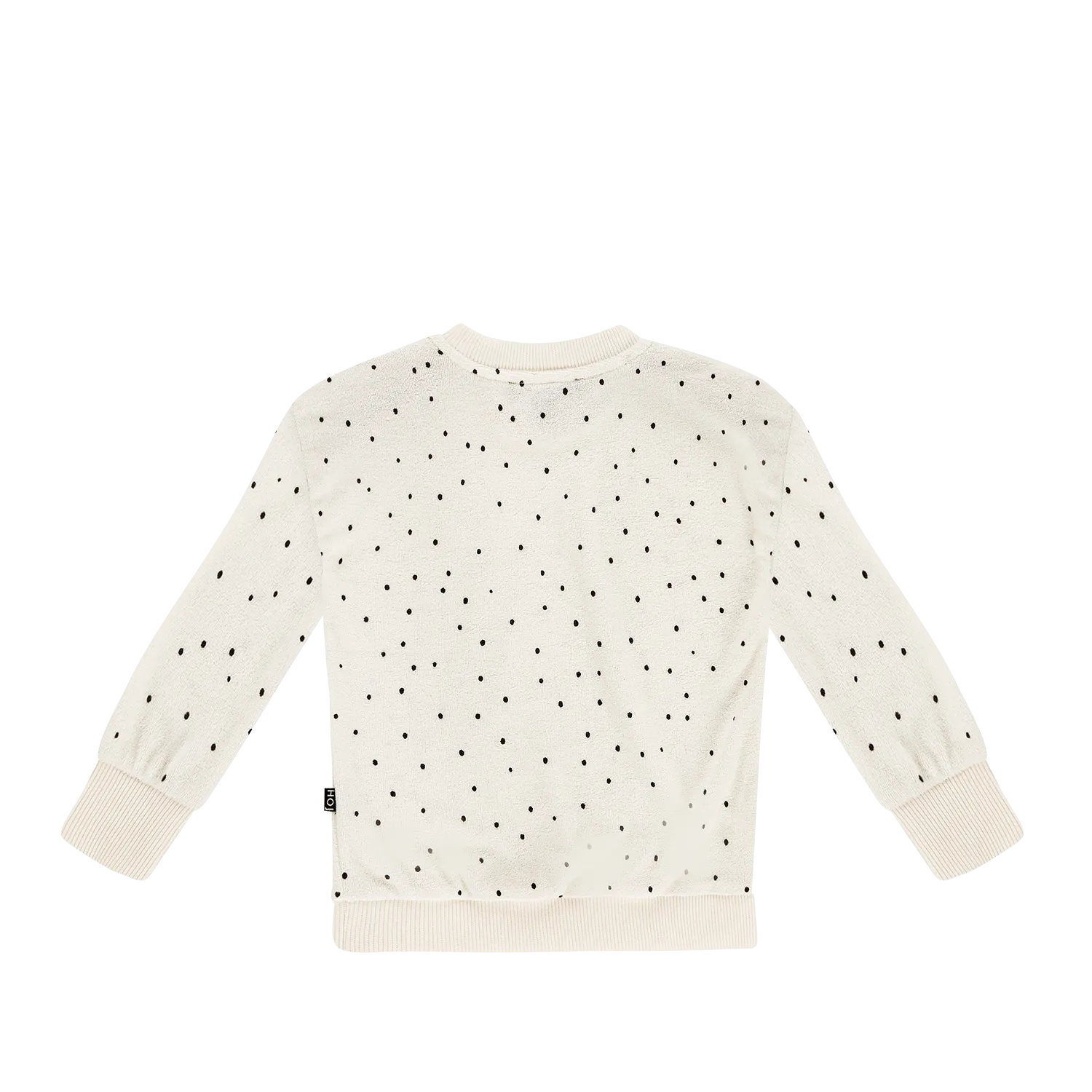 Crew Neck Sweater Cream Black Dots