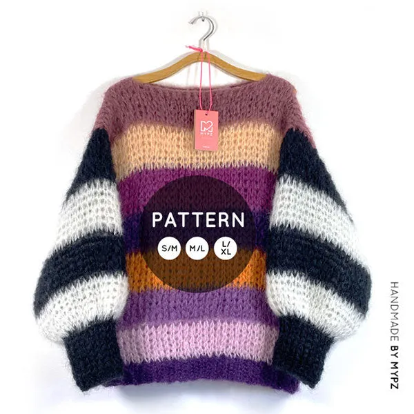 Crochet pattern – MYPZ Big Mohair Pullover Roxy (ENG-NL)