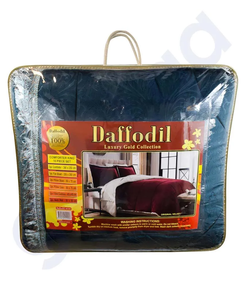 DAFFODIL VELVET COMFORTER 10PC SET