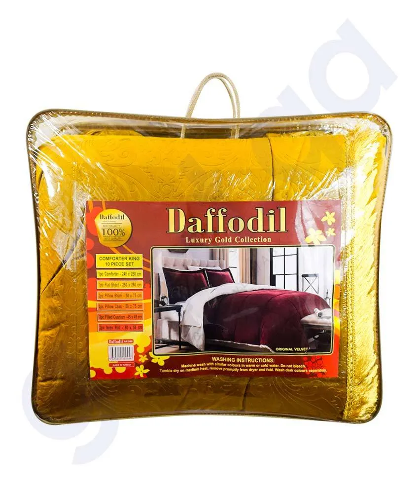 DAFFODIL VELVET COMFORTER 10PC SET