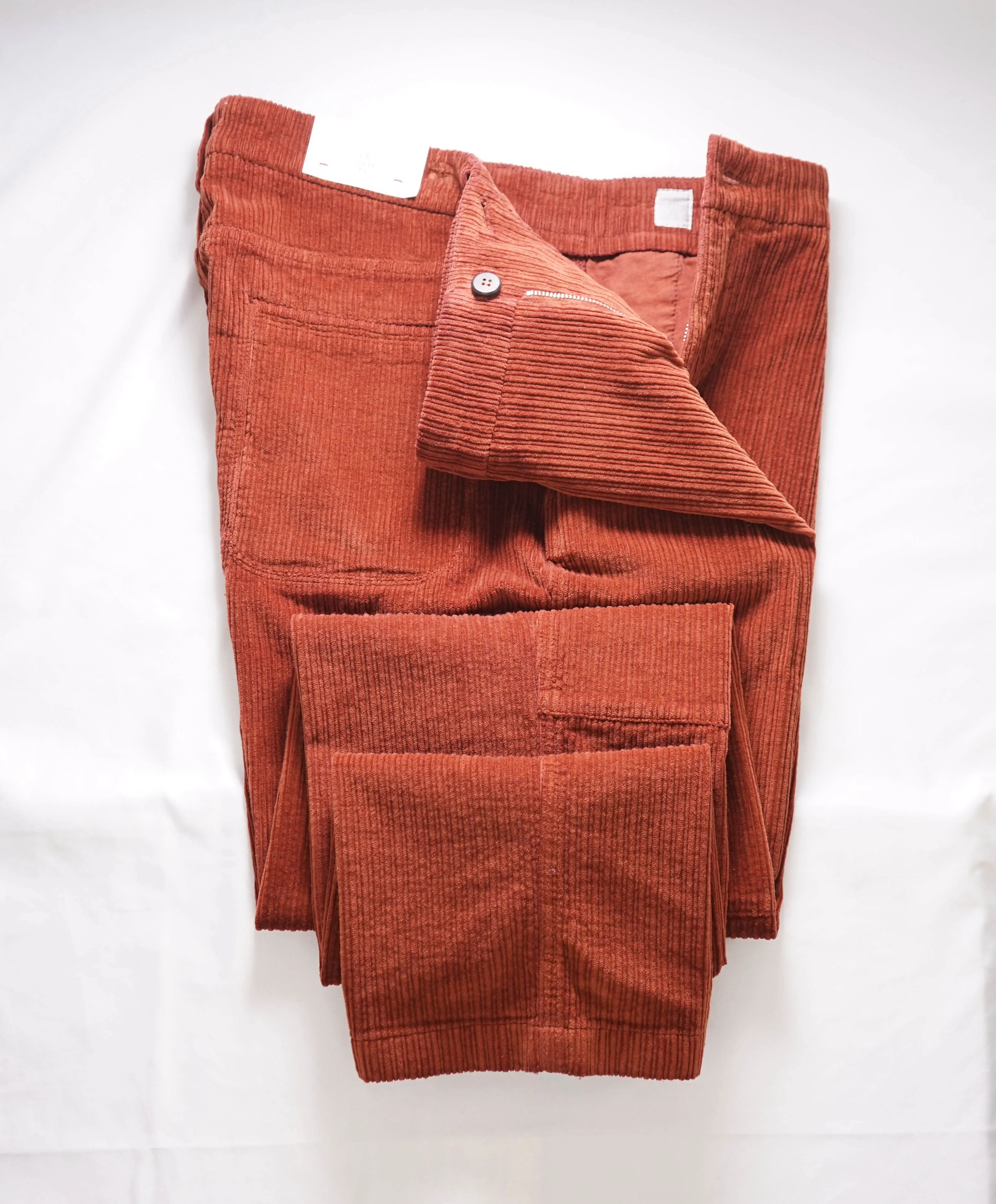 ELEVENTY - Cotton Rust/Ochre Patch Pocket Corduroy Pants- 36W