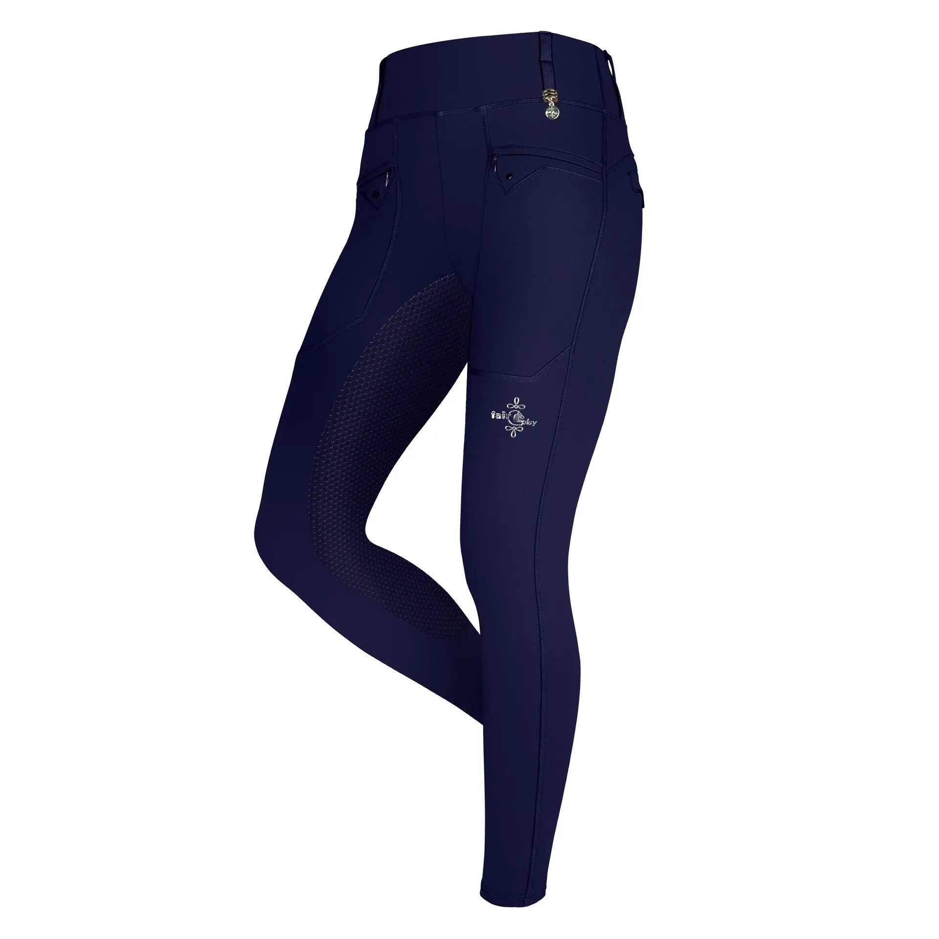 Fair Play HEXA High Rise Full Grip Winter Riding Leggings, Navy