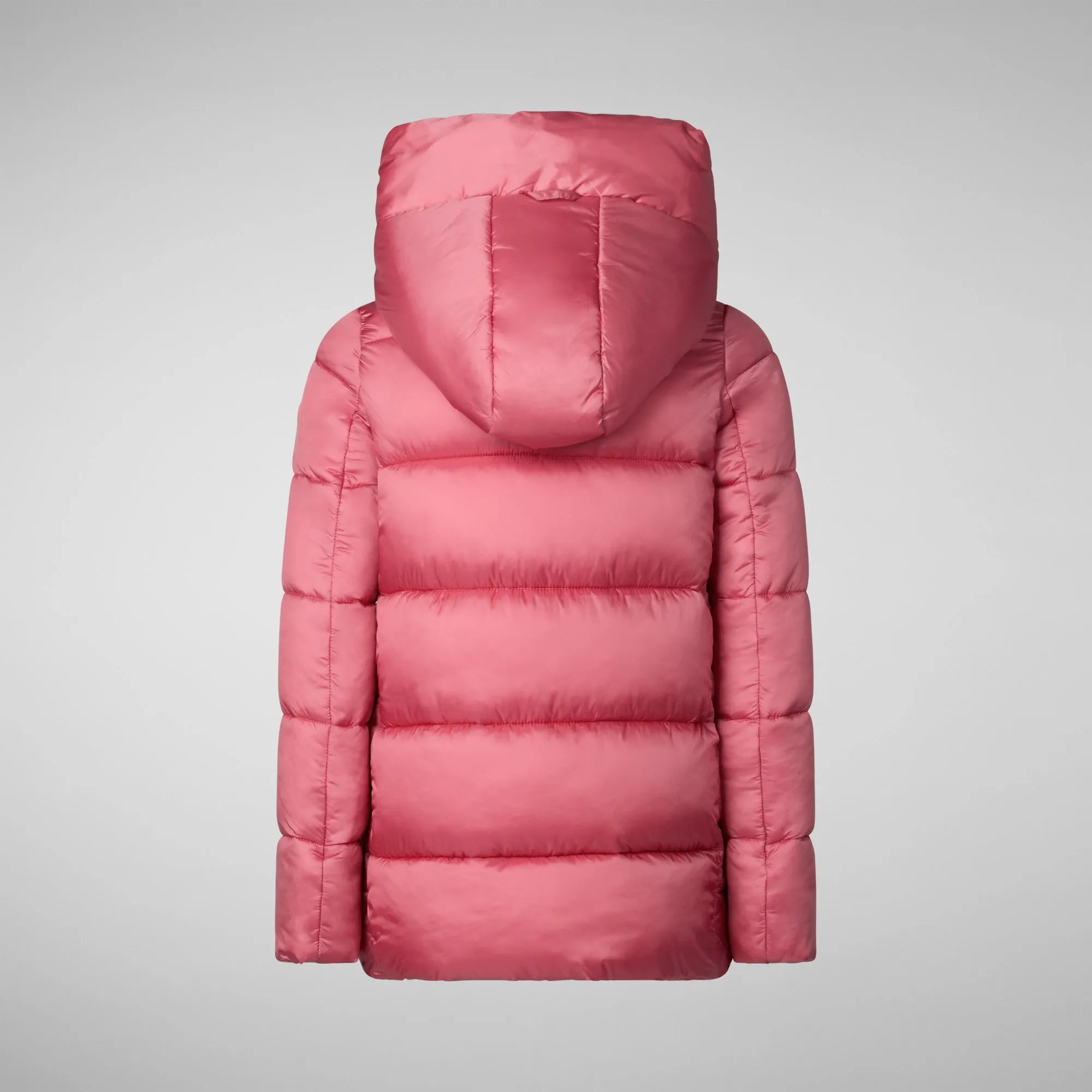 Girls's Hooded Animal free Puffer Coat Gracie in Bloom pink