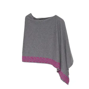 GRAY CASHMERE PONCHO