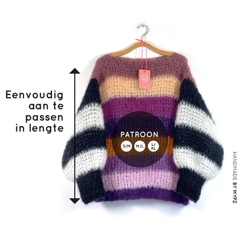 Haakpatroon – MYPZ Big Mohair trui Roxy (NL)