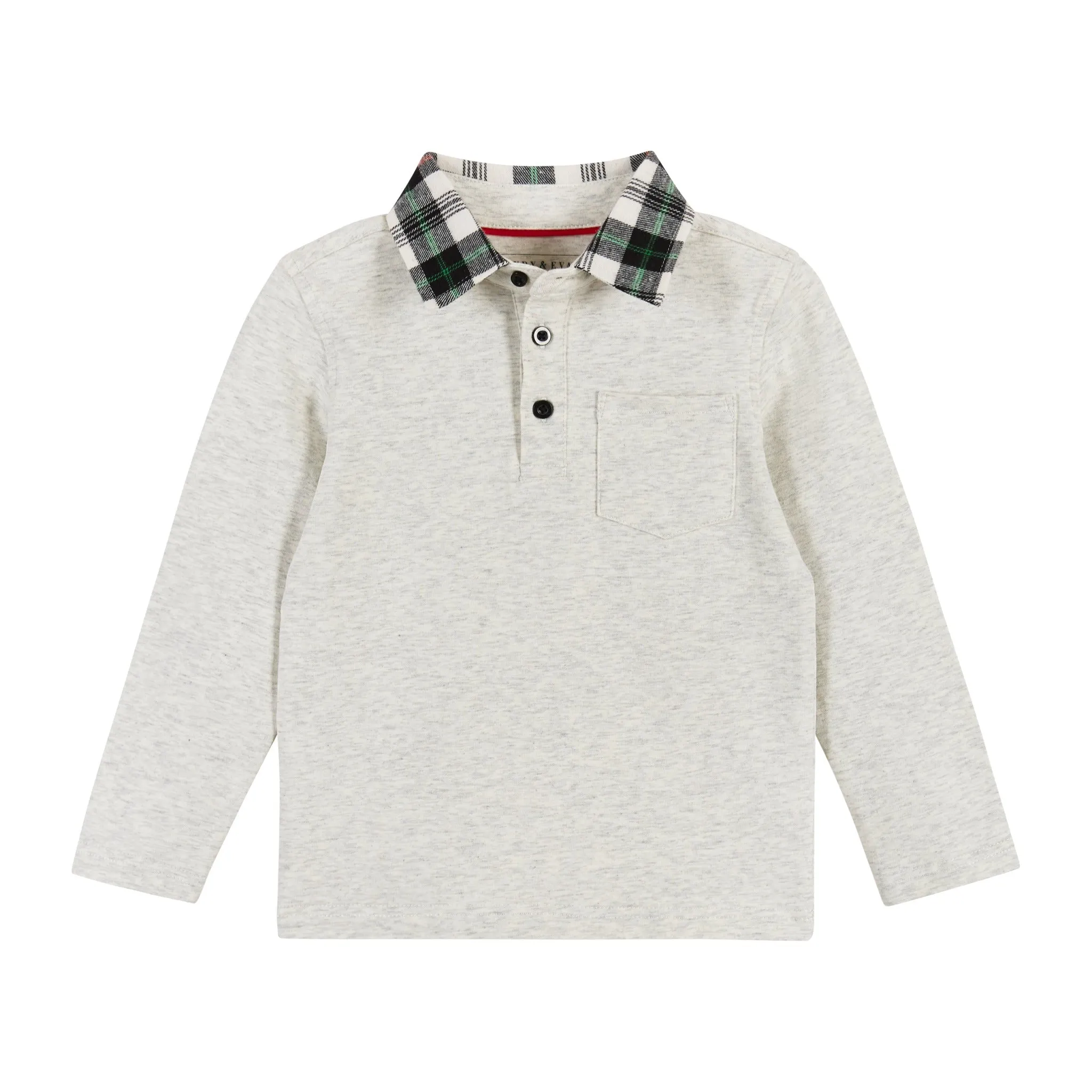 Heather Cream Holiday Polo Set  | White