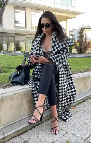 Houndstooth Winter Coat OFELIA