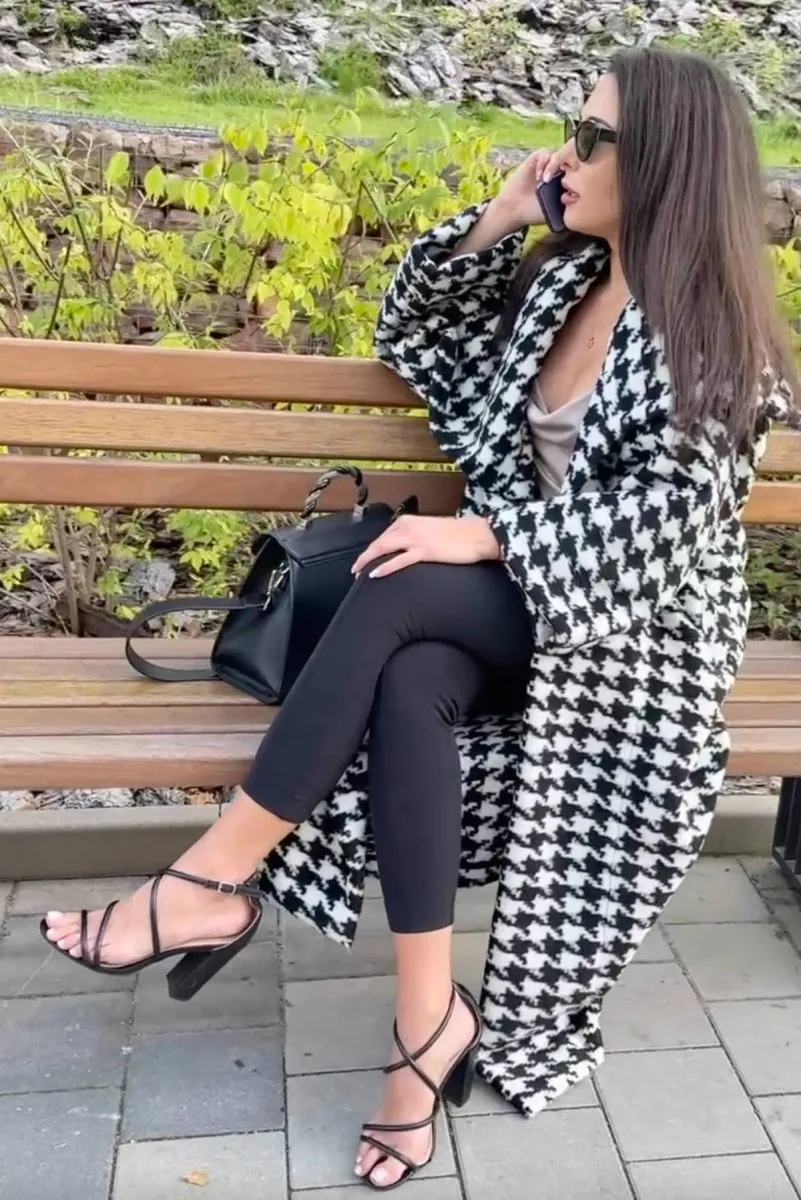 Houndstooth Winter Coat OFELIA