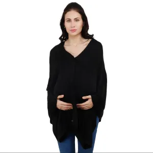 Knitted Nursing Poncho Frida (Black)