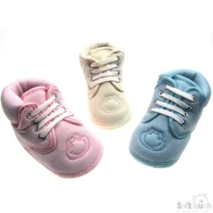 KNITTED SHOES W/HIPPO EMB: B100