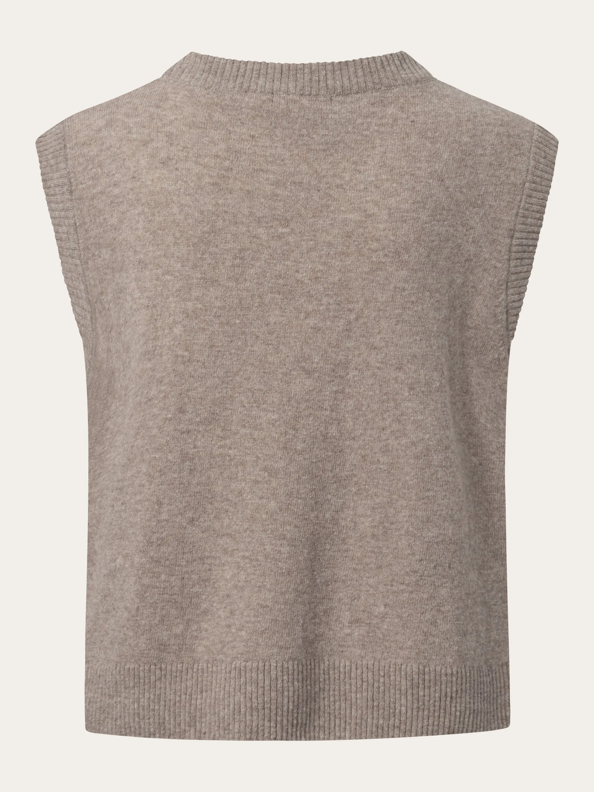 Lambswool Vest - Kelp melange