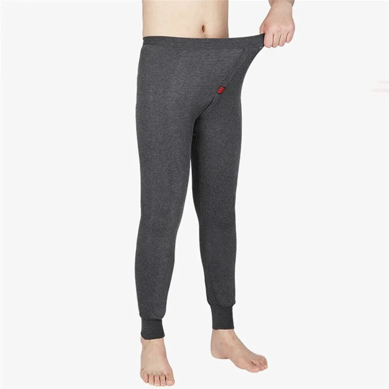 Mens Winter Fleece Lined Leggings Thermal Long Johns Underwear Pants