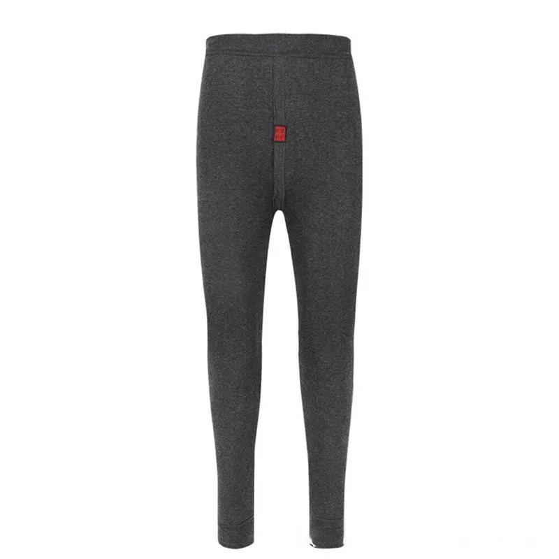 Mens Winter Fleece Lined Leggings Thermal Long Johns Underwear Pants