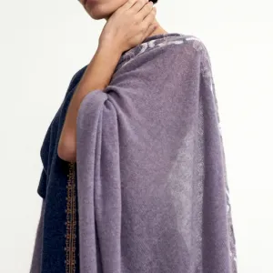 MIXED COLORS CASHMERE PONCHO