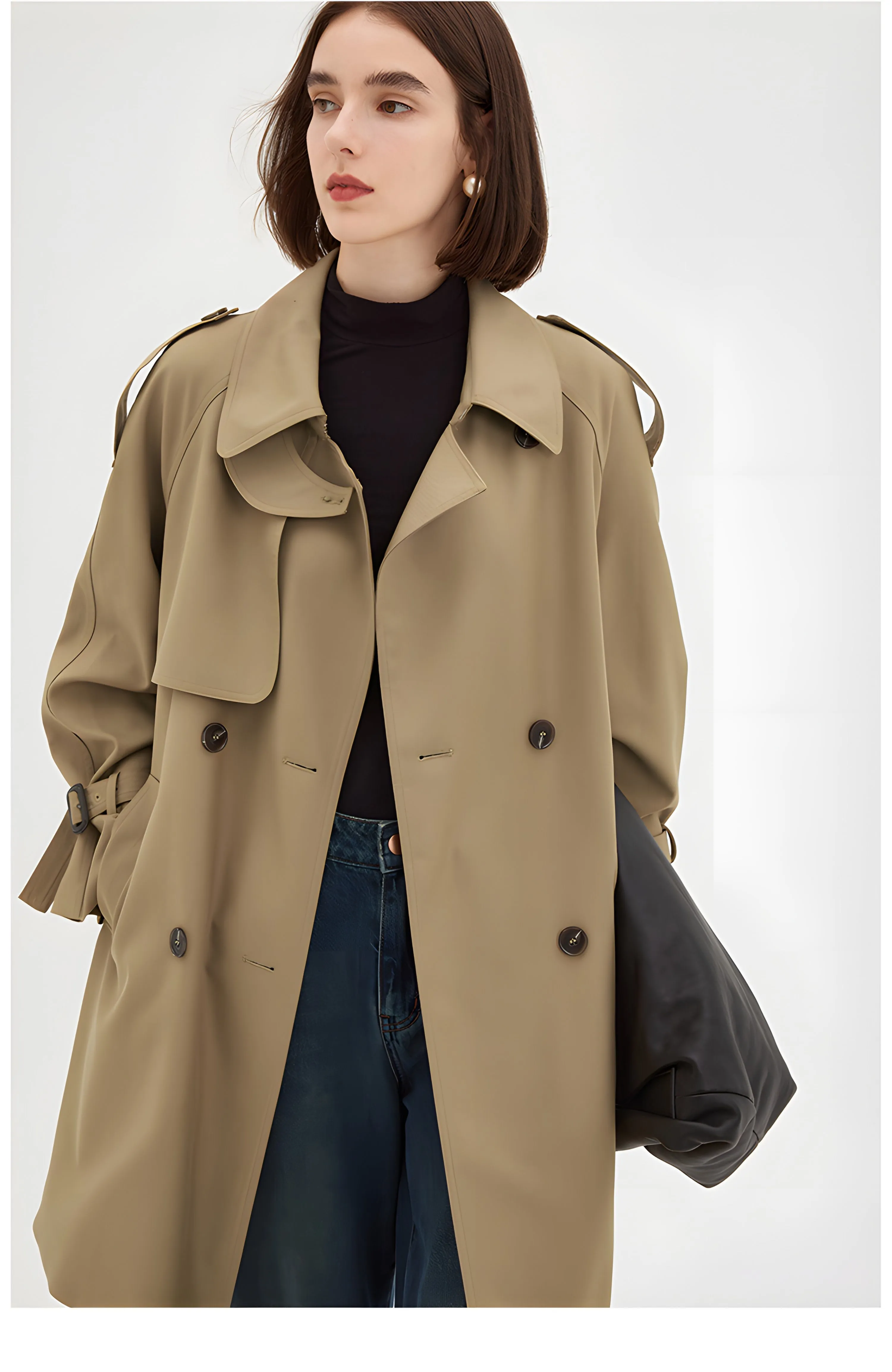 Parisian Autumn: Vintage-Inspired Midi Trench Coat