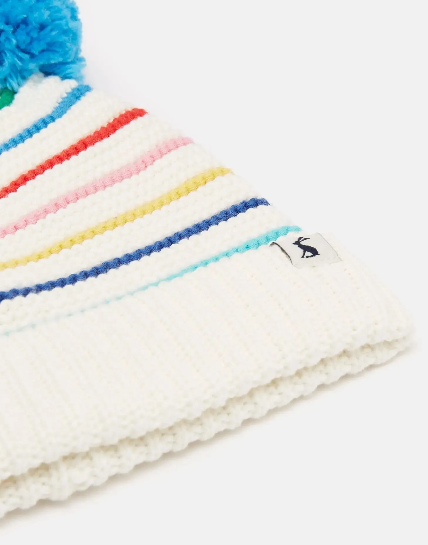 Pom Pom Organically Grown Cotton Knitted Hat | Joules