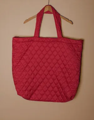 Quilted oversized tote bag