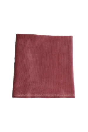 Rib Cotton Velvet Mix Snood Cerise