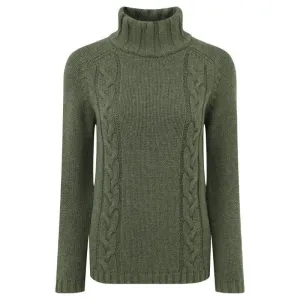 Schoffel Ladies Merino Cable Roll Neck Jumper - Grousemoor