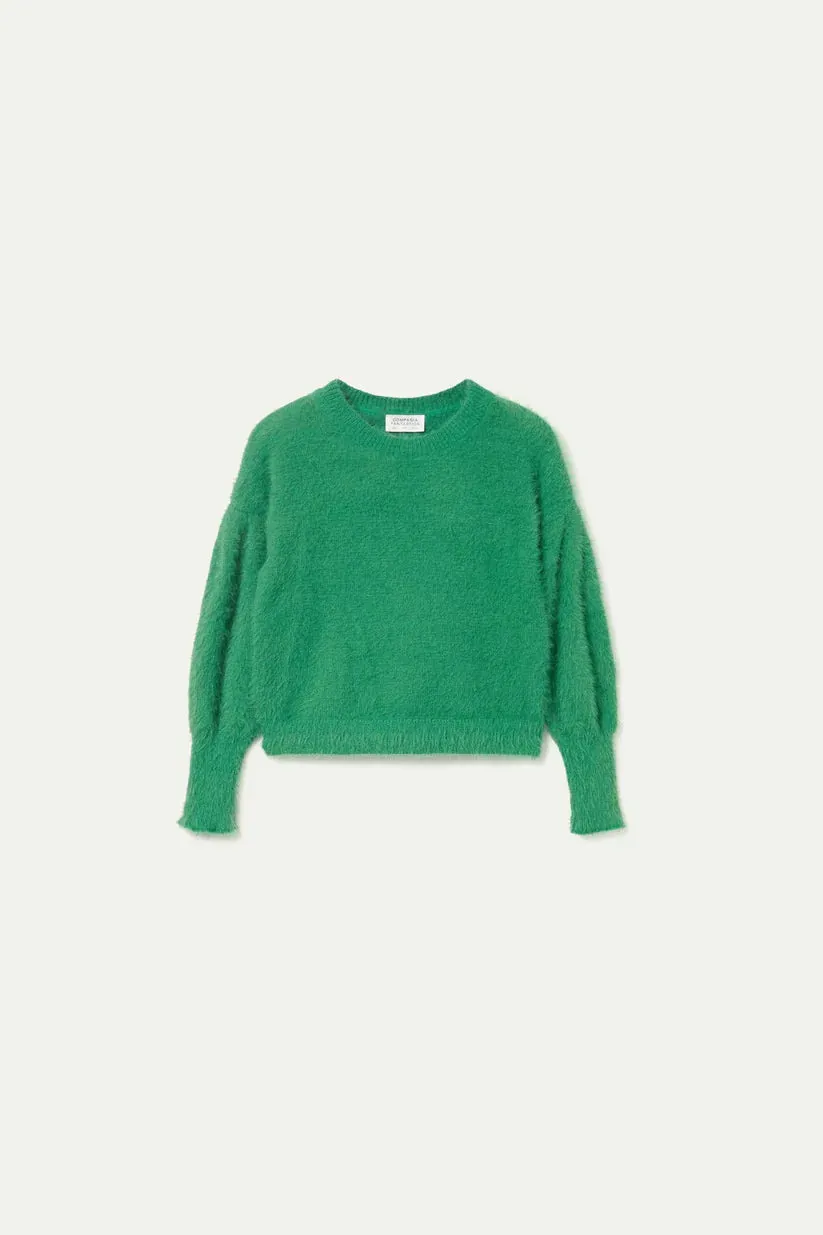 Soft Fluffy Jumper Green