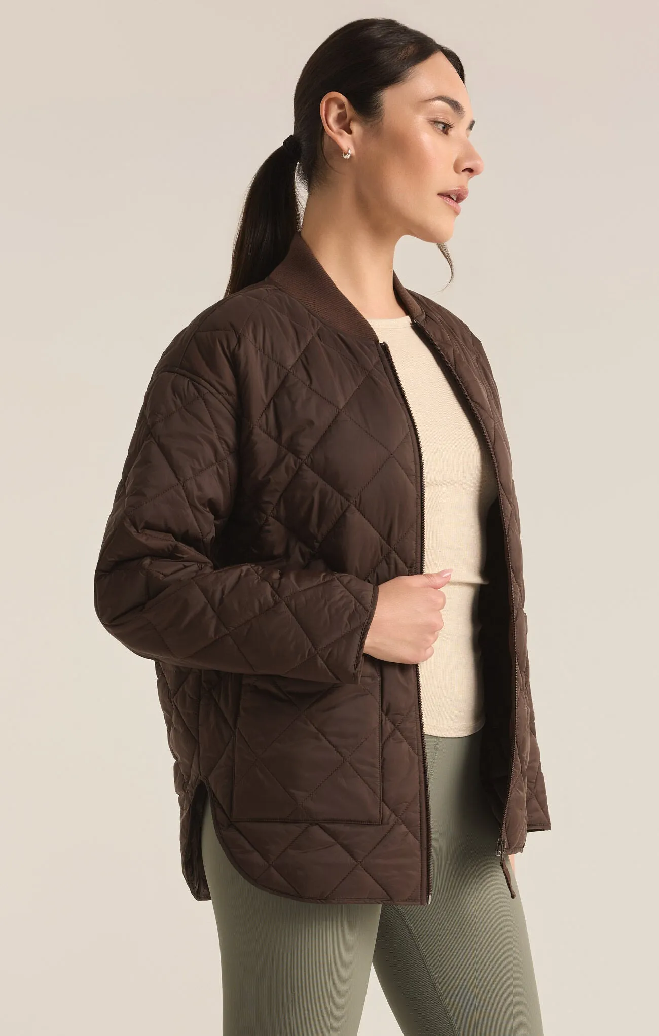 Sunrise Quilted Bomber Jacket