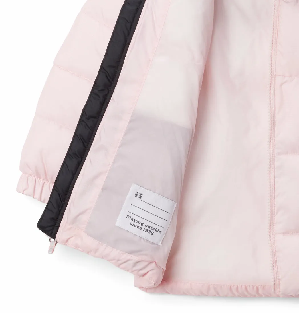 TODDLER PUFFECT HOODED JACKET - SATIN PINK, BLACK