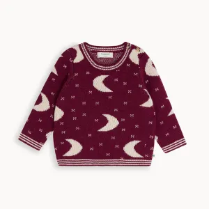 Twinkle - Berry Mix Moon Knit Sweater