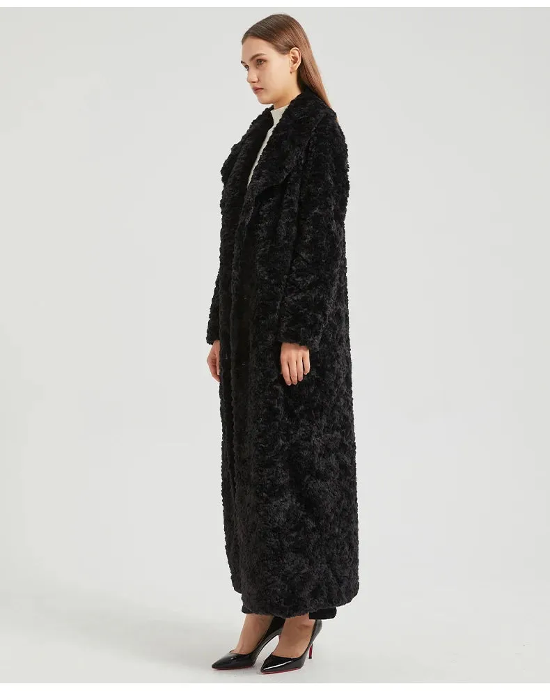 Women's Elegant Fluffy Faux Fur Long Coat