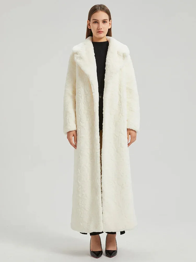 Women's Elegant Fluffy Faux Fur Long Coat