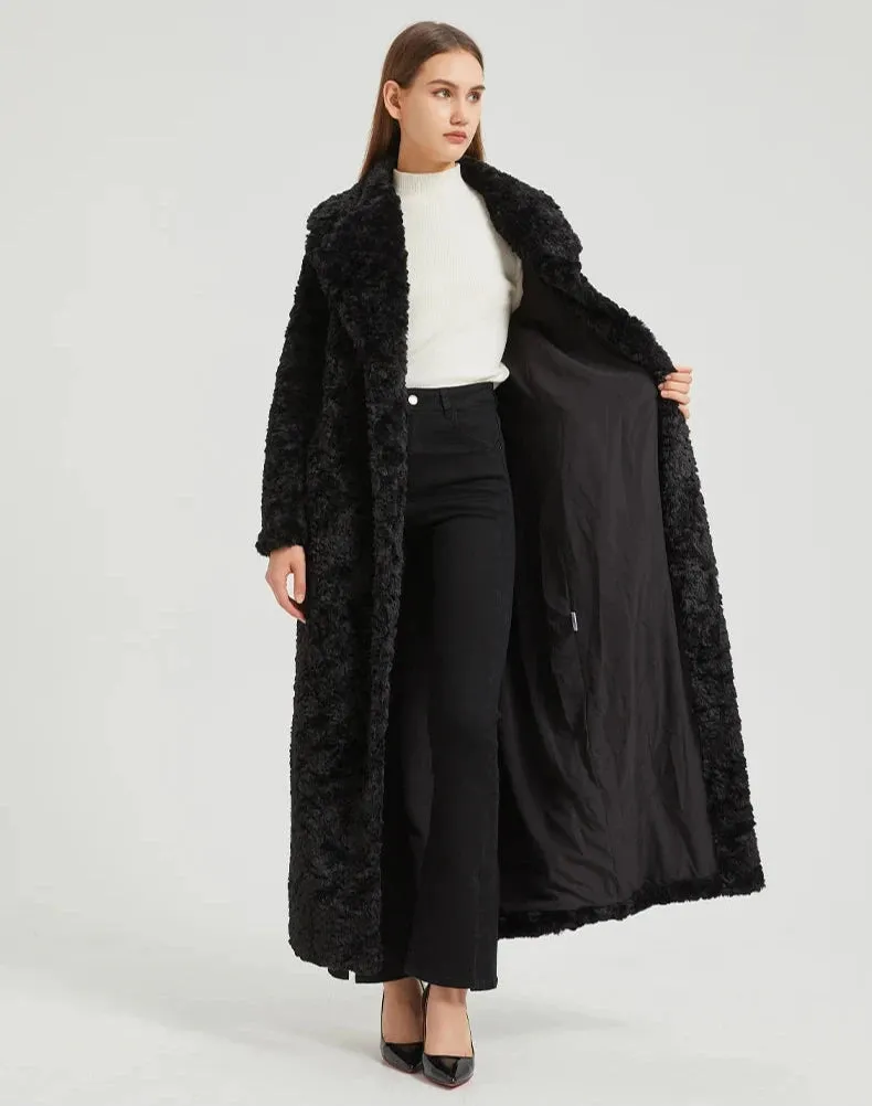 Women's Elegant Fluffy Faux Fur Long Coat