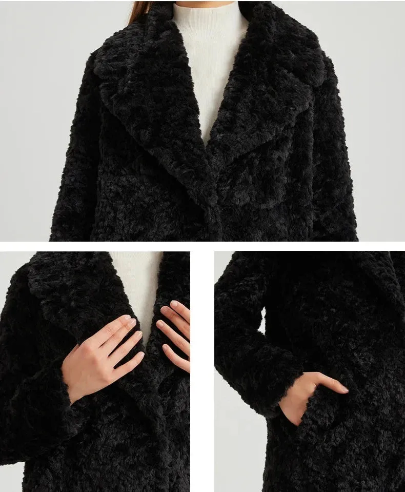 Women's Elegant Fluffy Faux Fur Long Coat