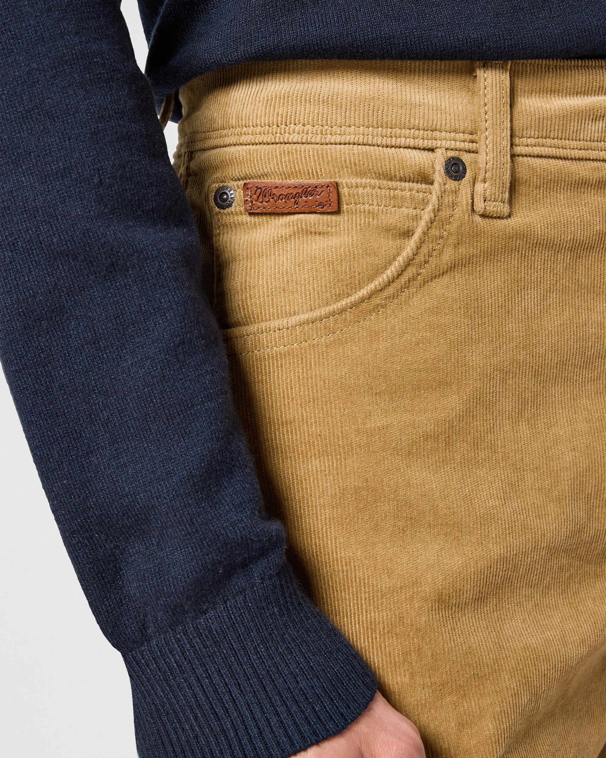 Wrangler Texas SLIM Mens Cords - Tigers Eye